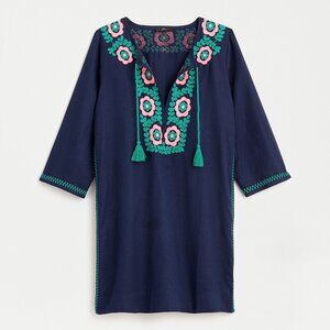 NWT J.Crew Embroidered Beach Dress Coverup
